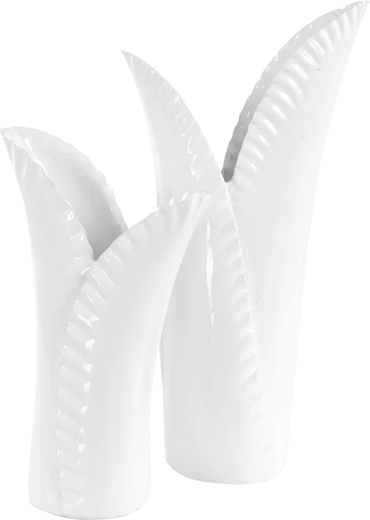 Ferda White Vase, Set of 2 - Thumbnail - Image 5