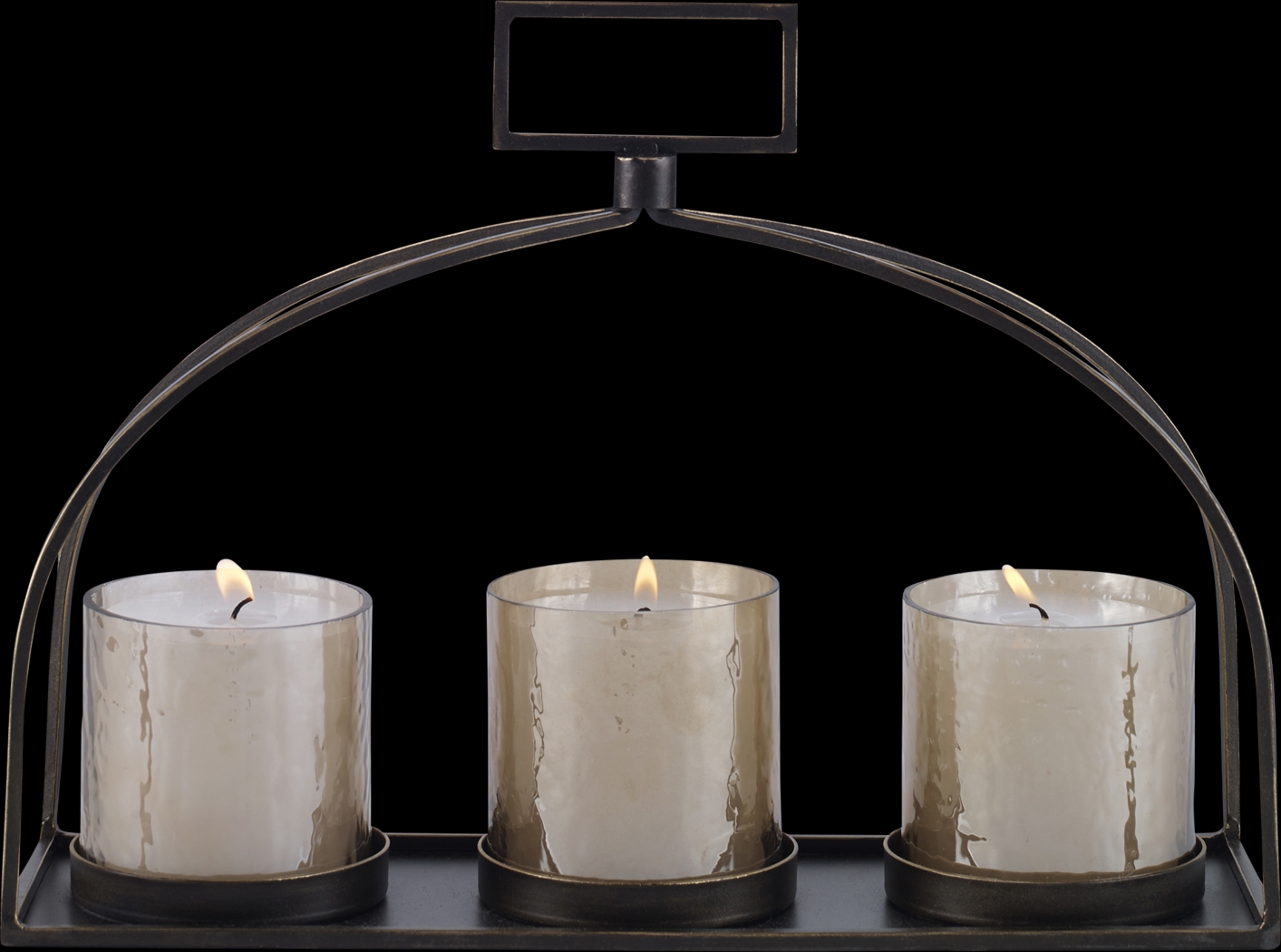 Ferdinard Bronze Triple Candle Holder - Thumbnail - Image 4