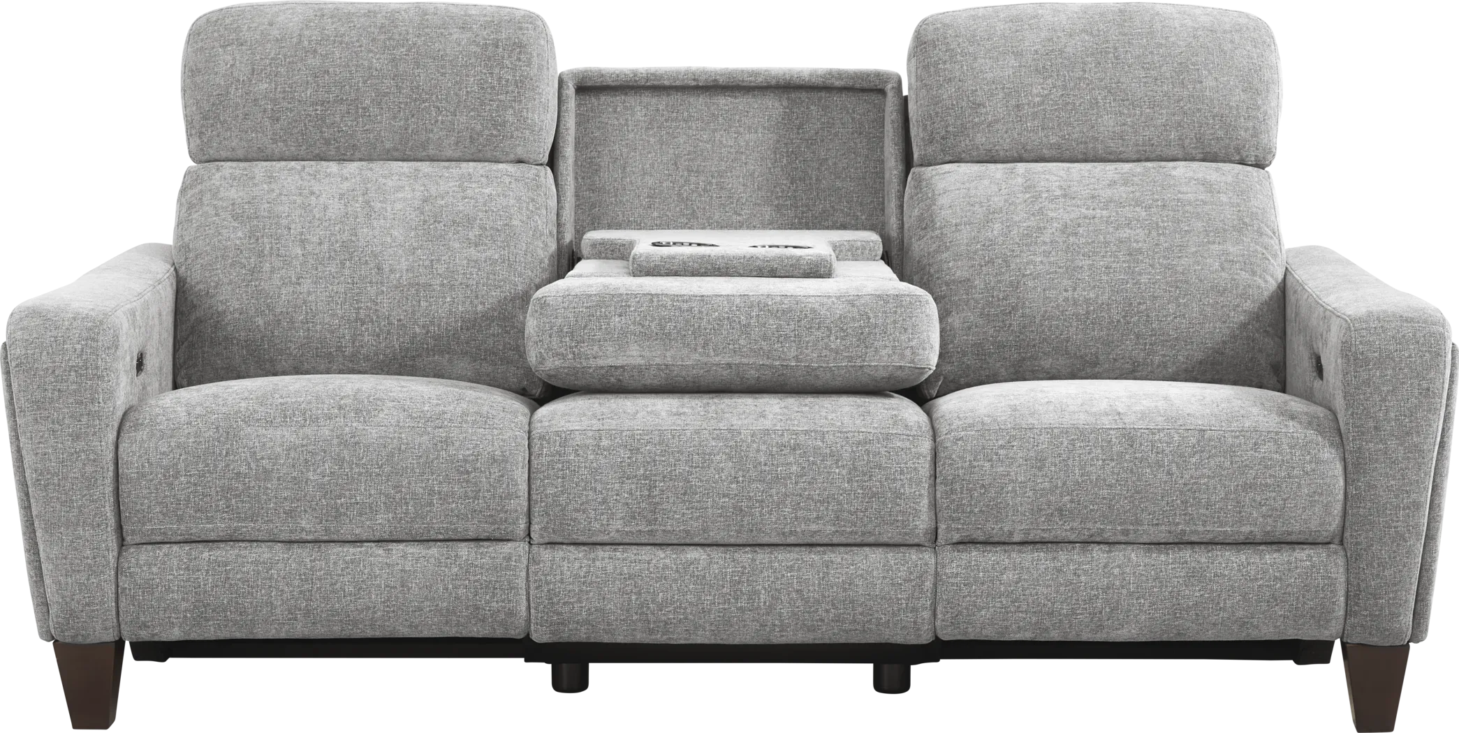 Ferguson Gray Dual Power Reclining Sofa - Thumbnail - Image 4