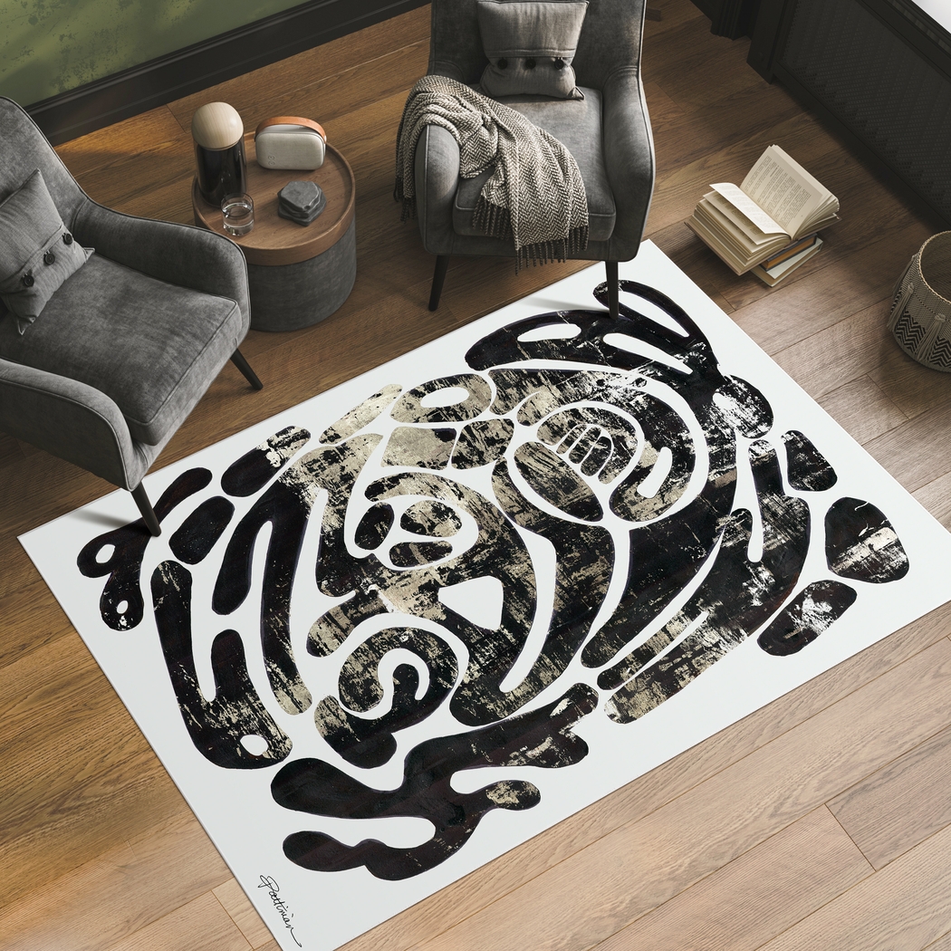 Ferndane Black 5' x 7'7 Rug - Thumbnail - Image 2