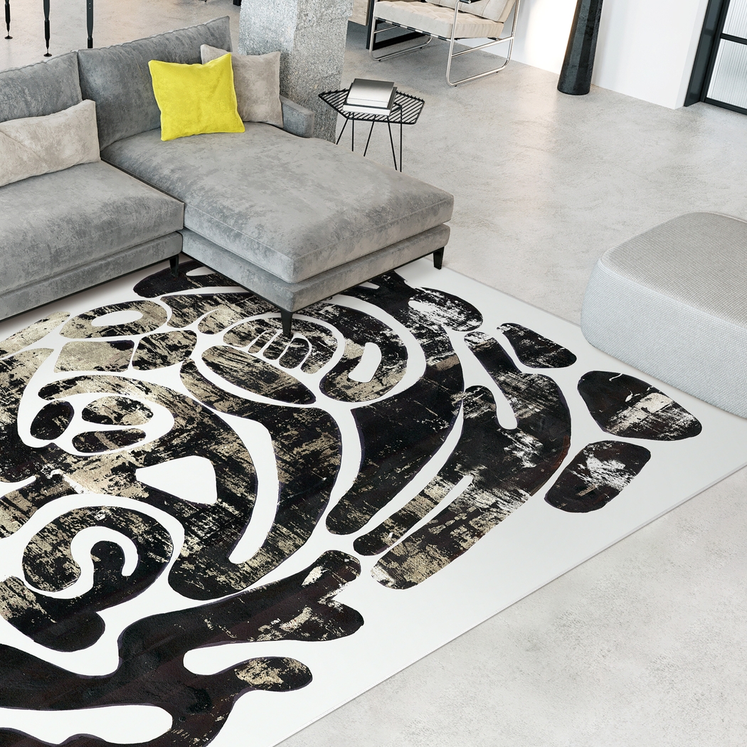 Ferndane Black 7'7 x 10'5 Rug - Thumbnail - Image 3