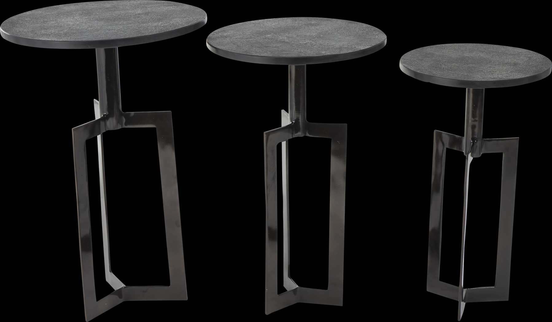 Ferni Black Accent Tables, Set of 3 - Thumbnail - Image 10