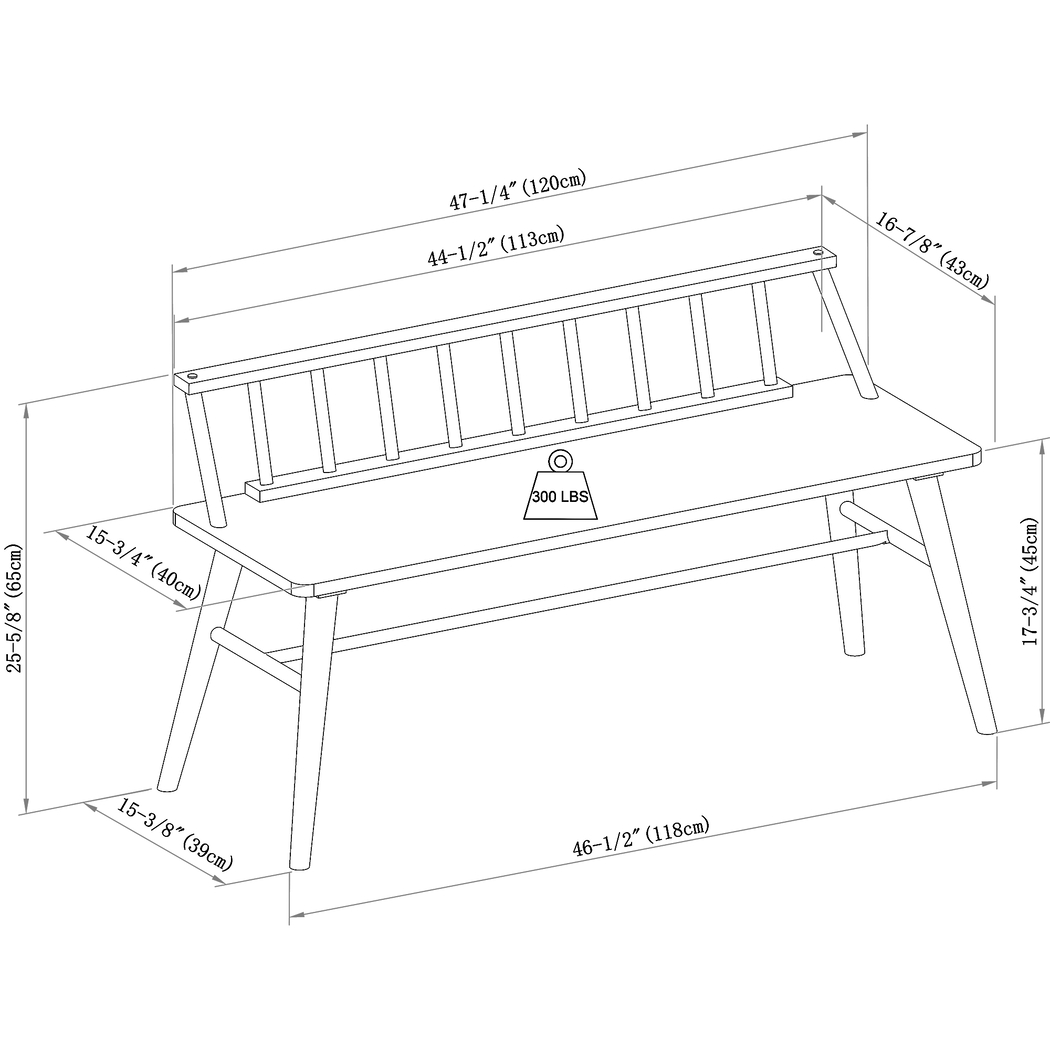Fernndale Walnut Bench - Thumbnail - Image 4
