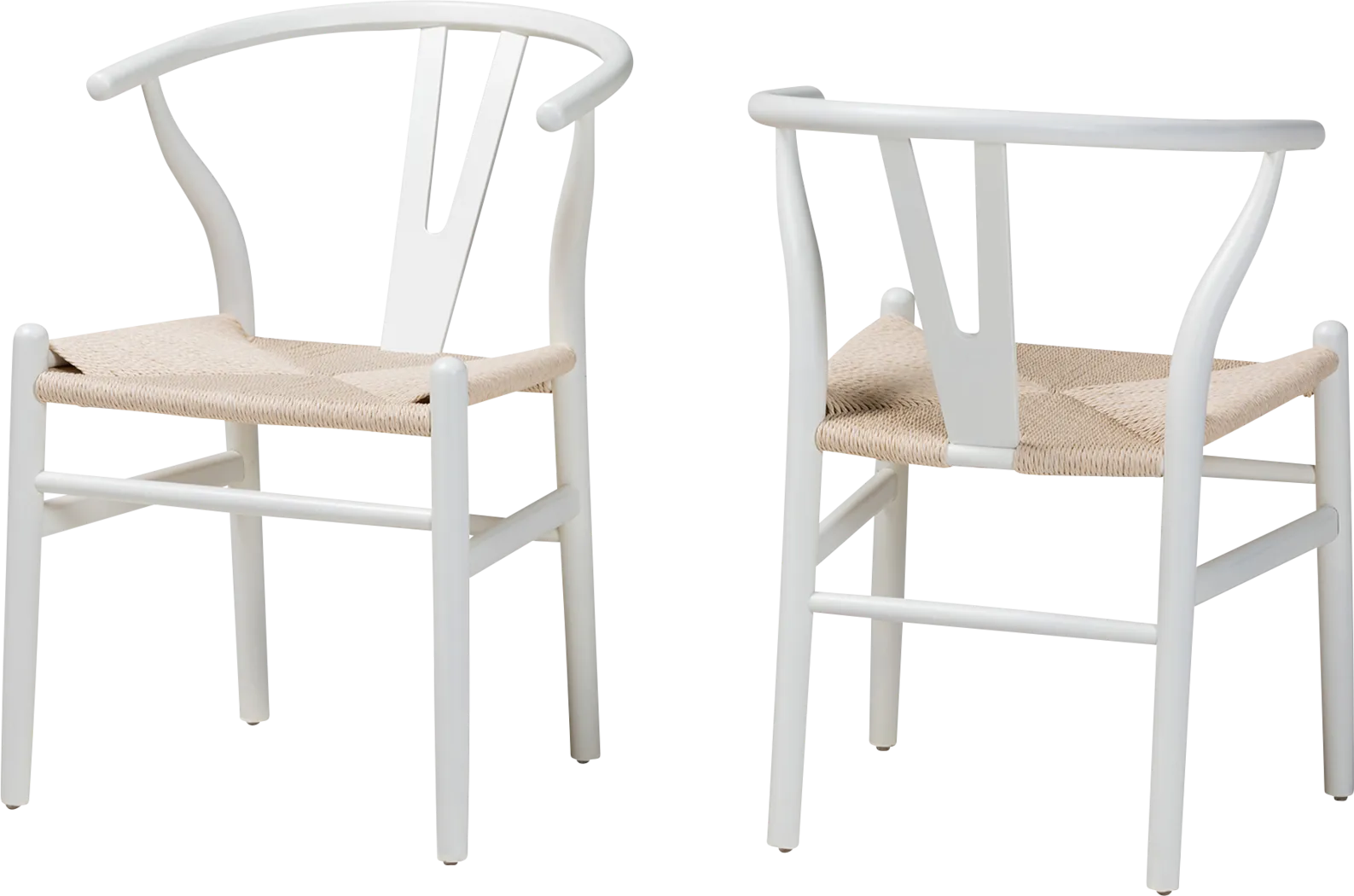 Fertell White Arm Chair, Set of 2 - Thumbnail - Image 1