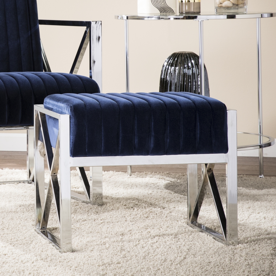 Fetteressa Blue Ottoman - Thumbnail - Image 2