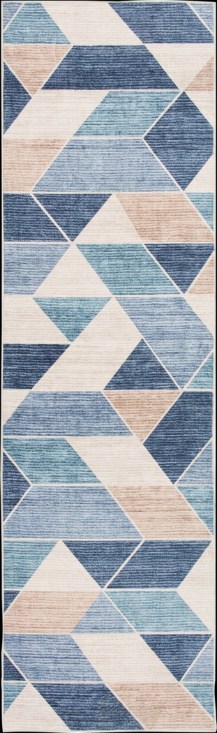 Fetterolf Blue 2'3 x 7'6 Rug - Thumbnail - Image 1