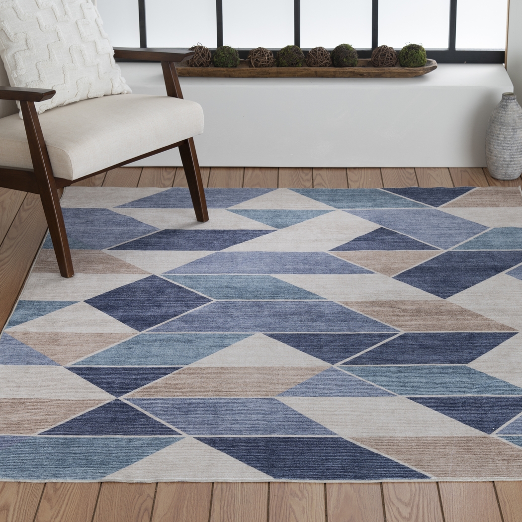 Fetterolf Blue 7'5 x 9'5 Rug - Thumbnail - Image 2