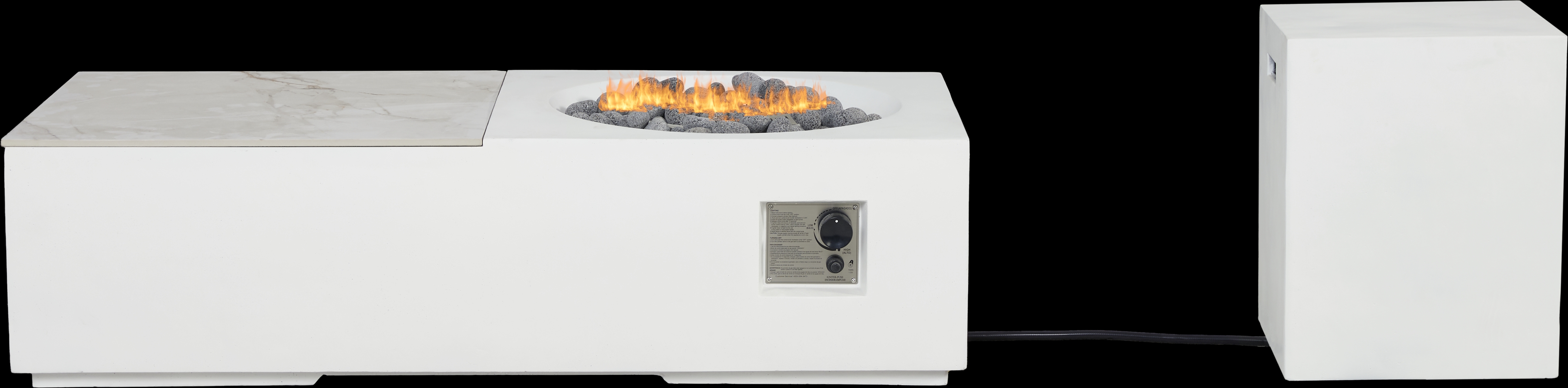 Fiamma White Rectangle Fire Pit - Thumbnail - Image 3