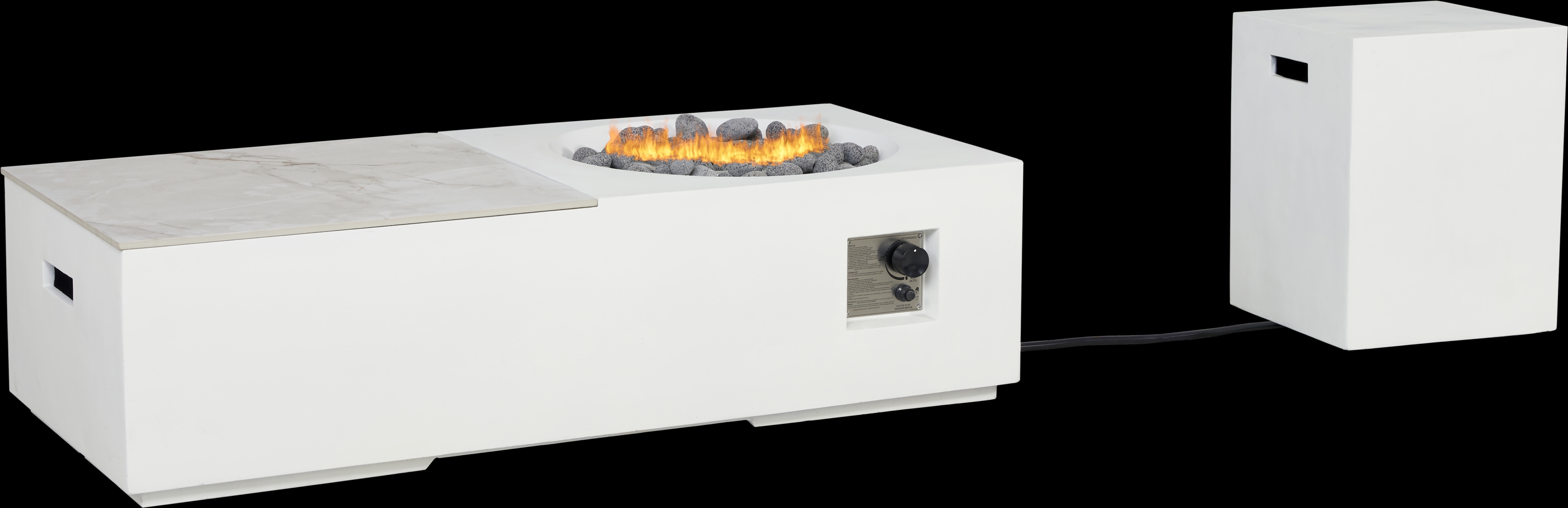 Fiamma White Rectangle Fire Pit - Thumbnail - Image 1
