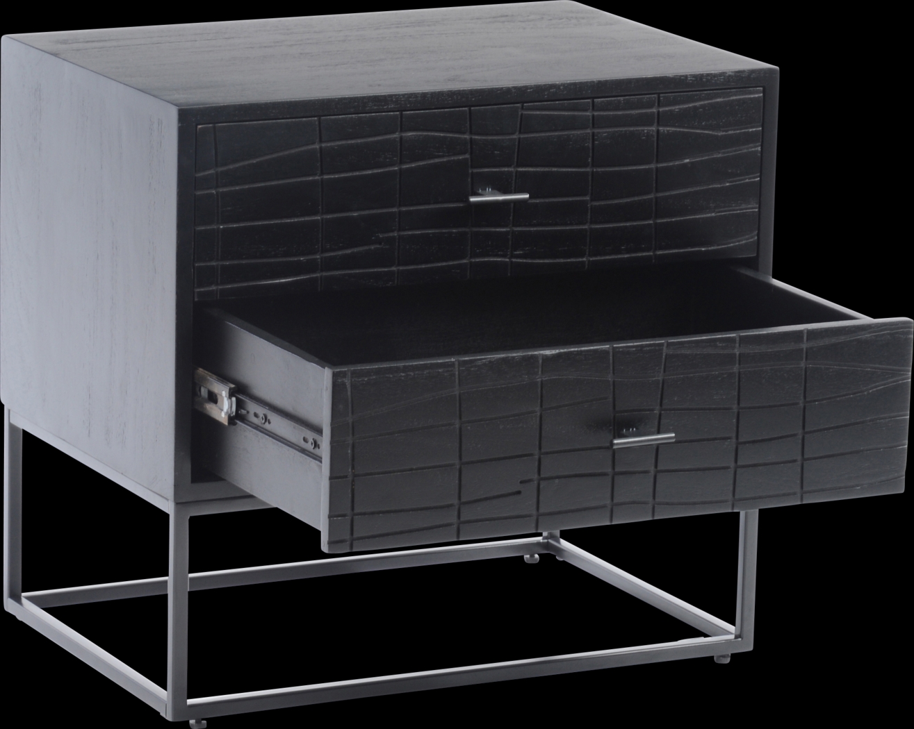 Fichett Black Nightstand - Thumbnail - Image 3