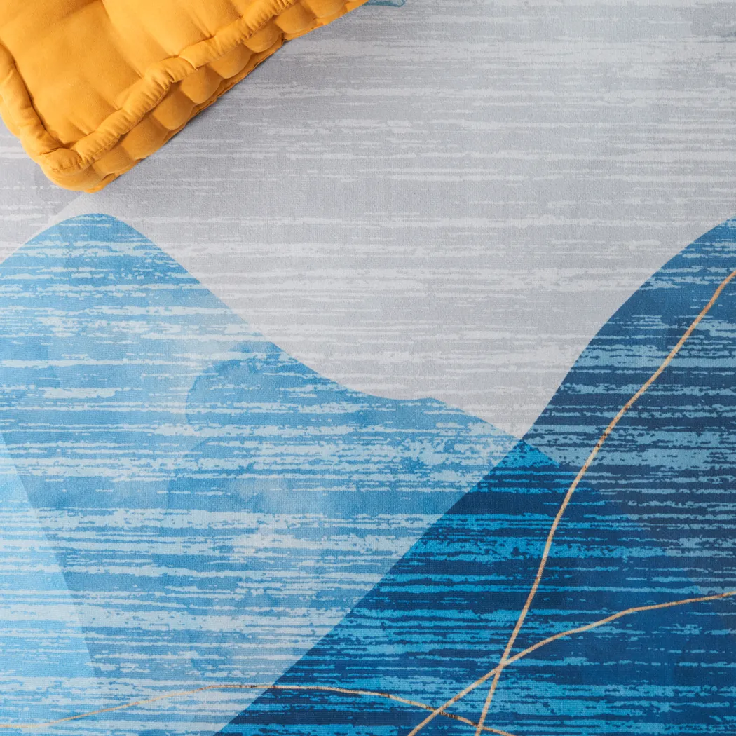 Fician Blue/Gold 6' x 9' Rug - Thumbnail - Image 6