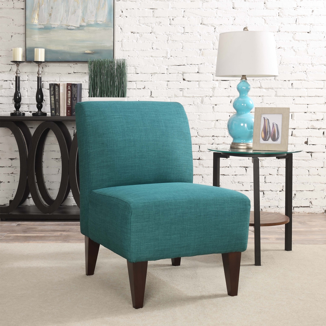 Fielden I Teal Accent Chair - Thumbnail - Image 2