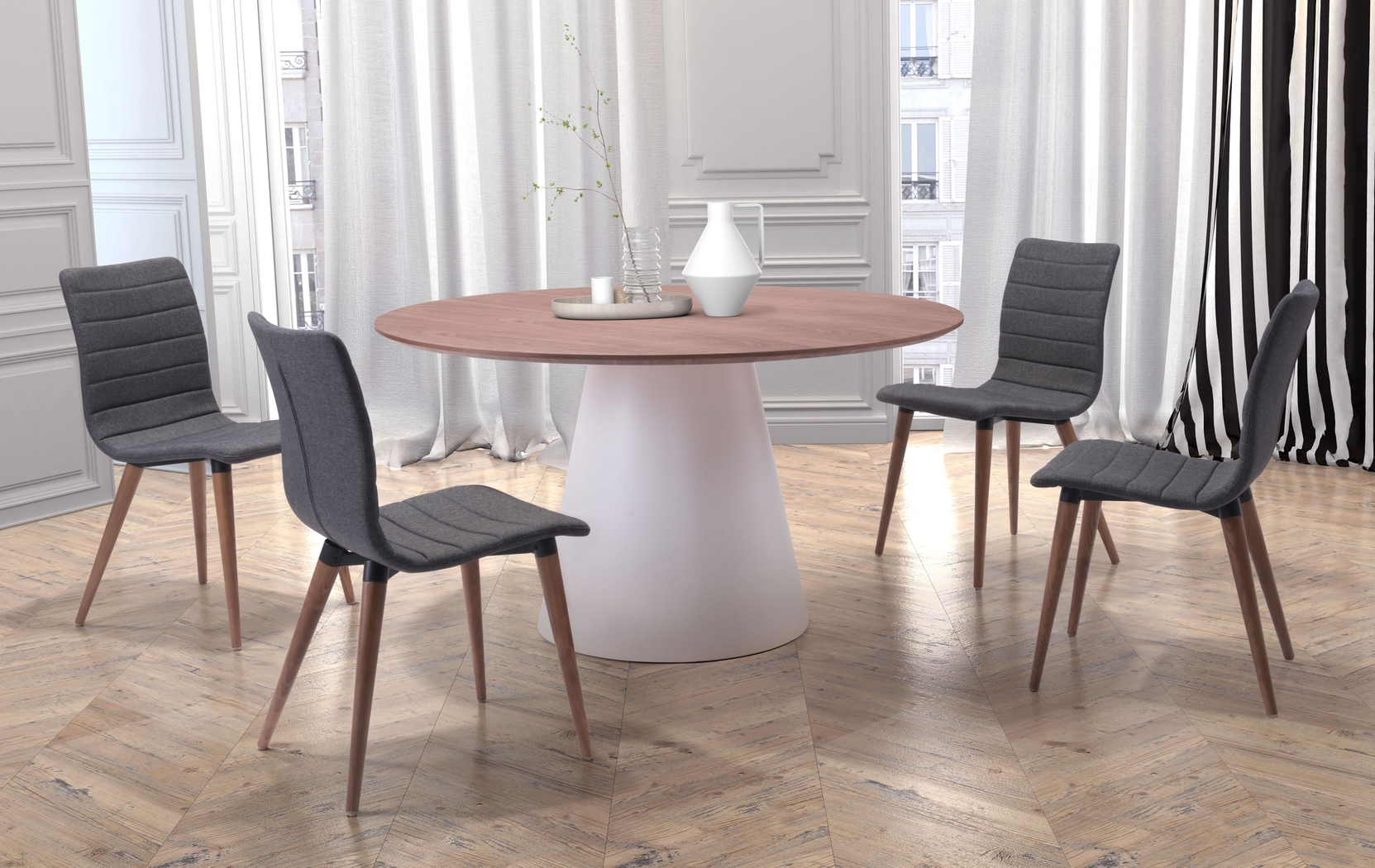 Fifer Gray Side Chair, Set of 2 - Thumbnail - Image 5