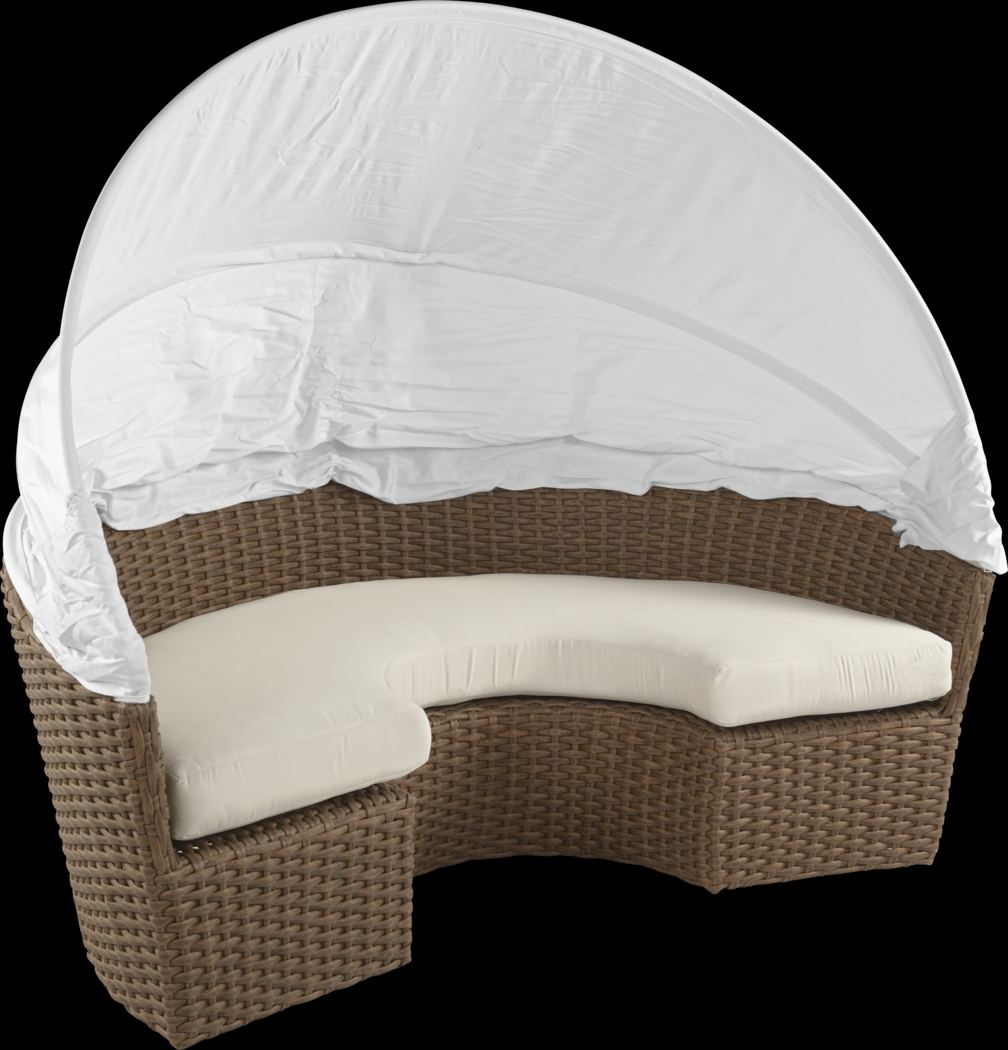 Palisades Brown Outdoor Daybed with Natural Cushions - Thumbnail - Image 4