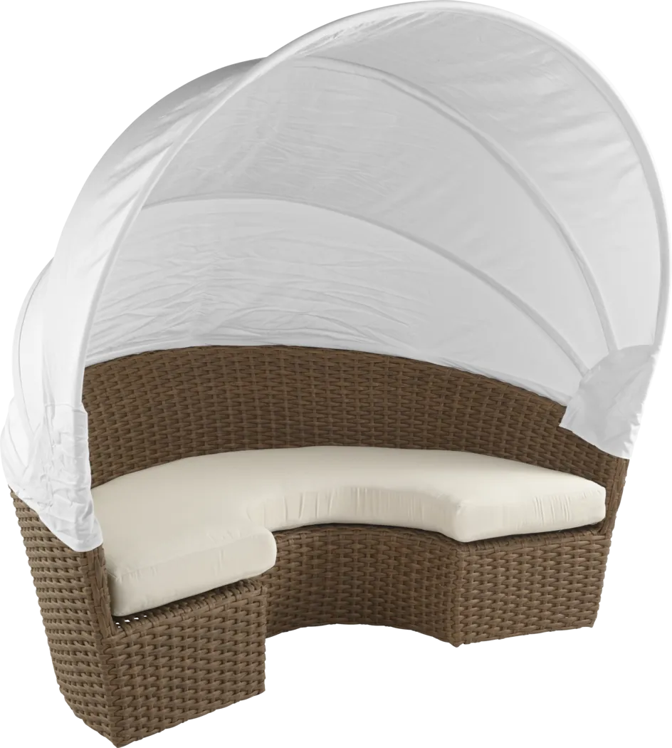 Palisades Brown Outdoor Daybed with Natural Cushions - Image 5