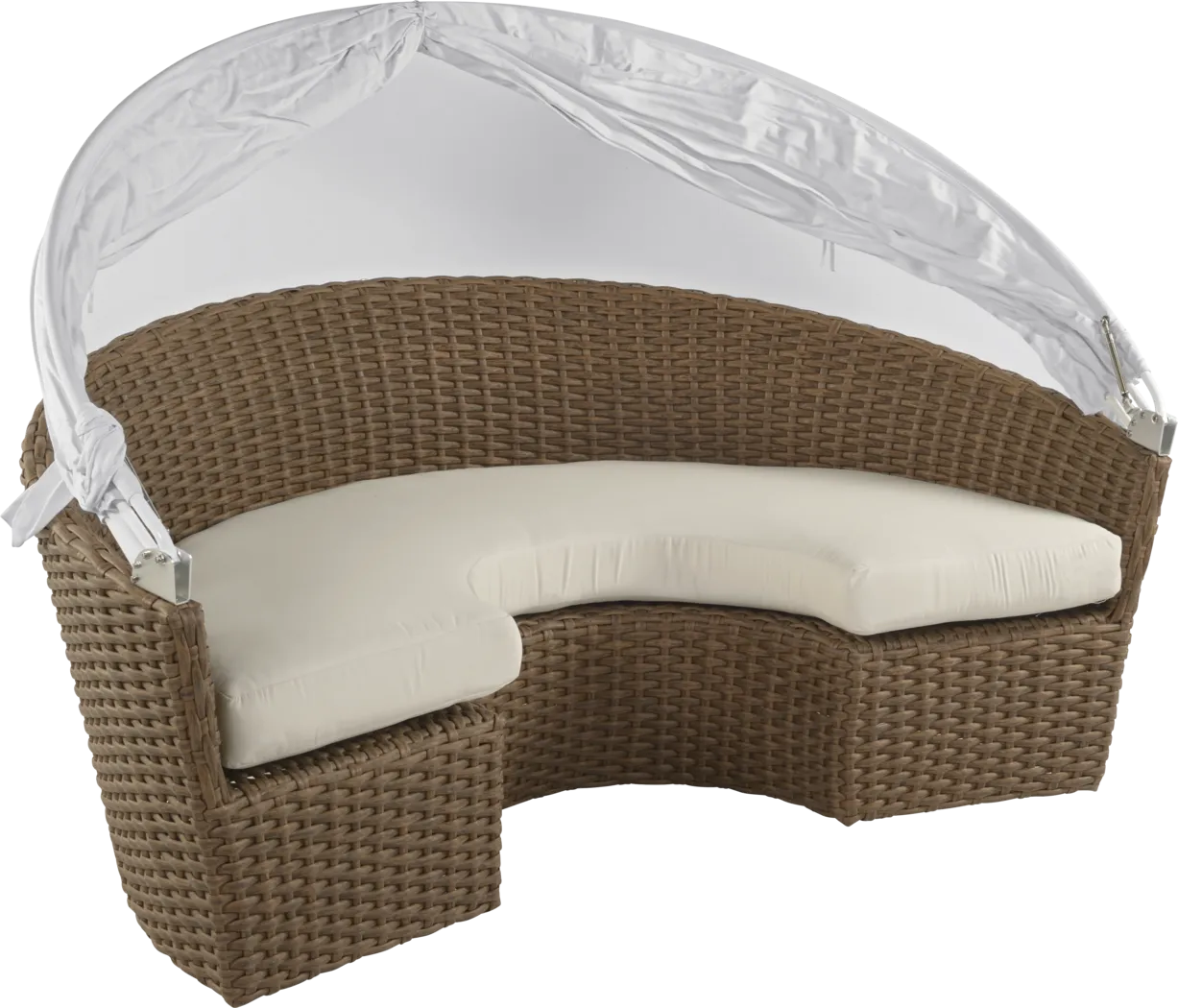 Palisades Brown Outdoor Daybed with Natural Cushions - Image 8