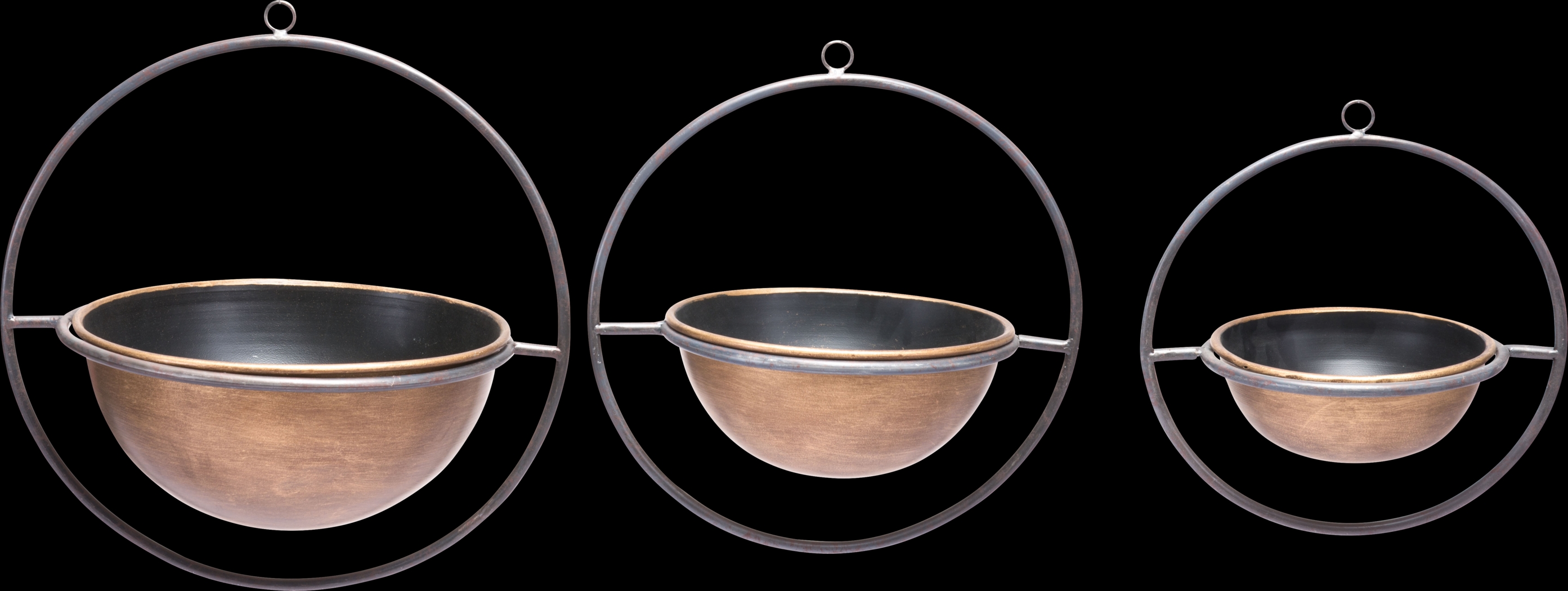 Filbert Black Outdoor Set of 3 Metal Vases - Thumbnail - Image 2