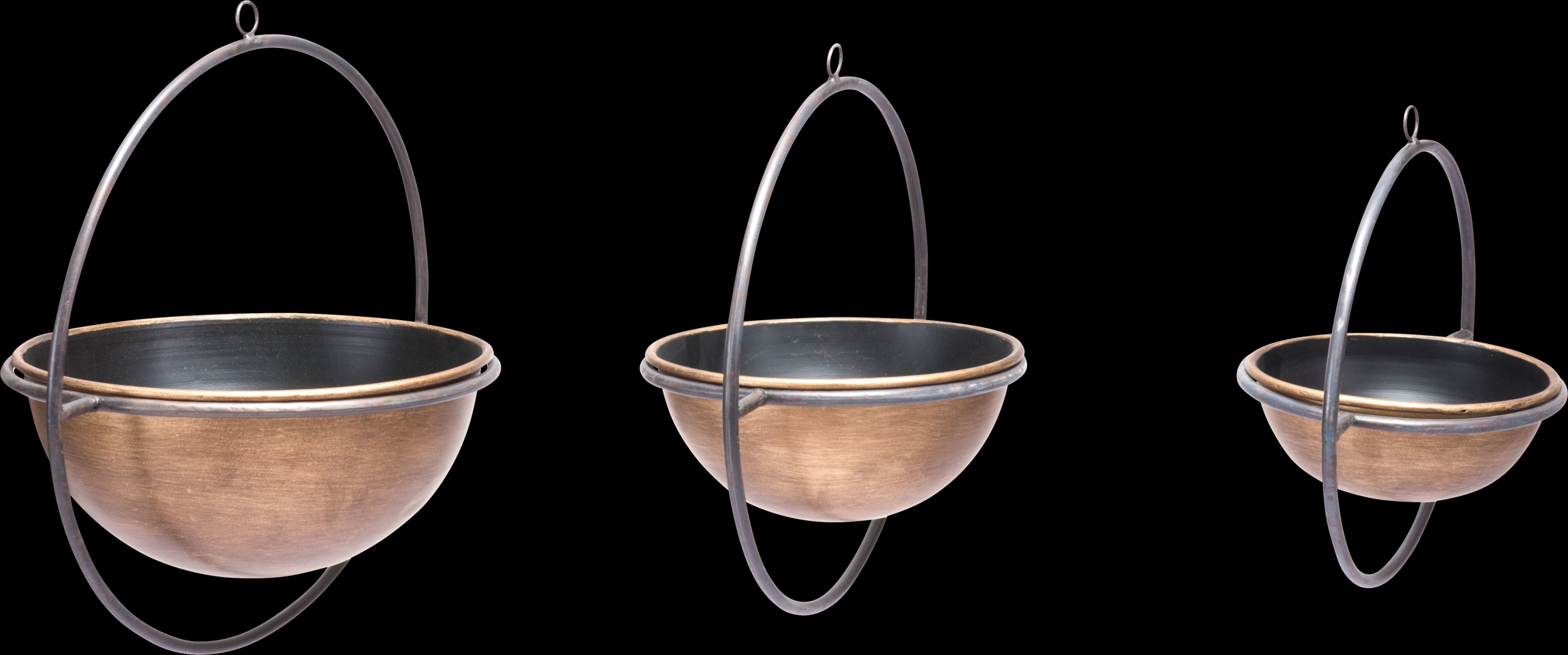 Filbert Black Outdoor Set of 3 Metal Vases - Thumbnail - Image 1