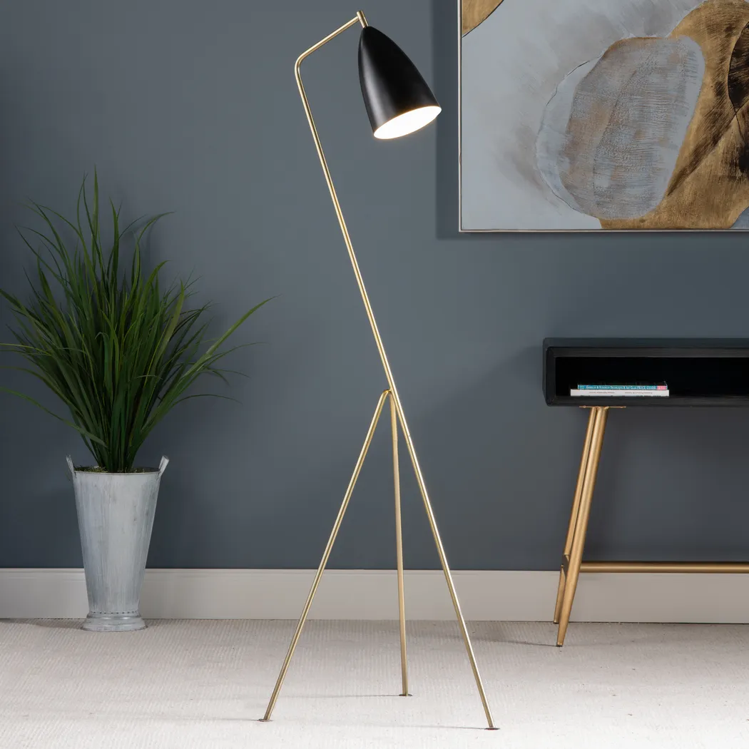 Filbert Drive Black Floor Lamp - Thumbnail - Image 4