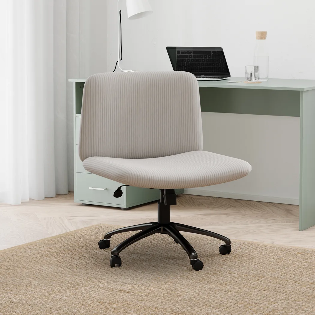 Fileera Beige Desk Chair - Thumbnail - Image 2