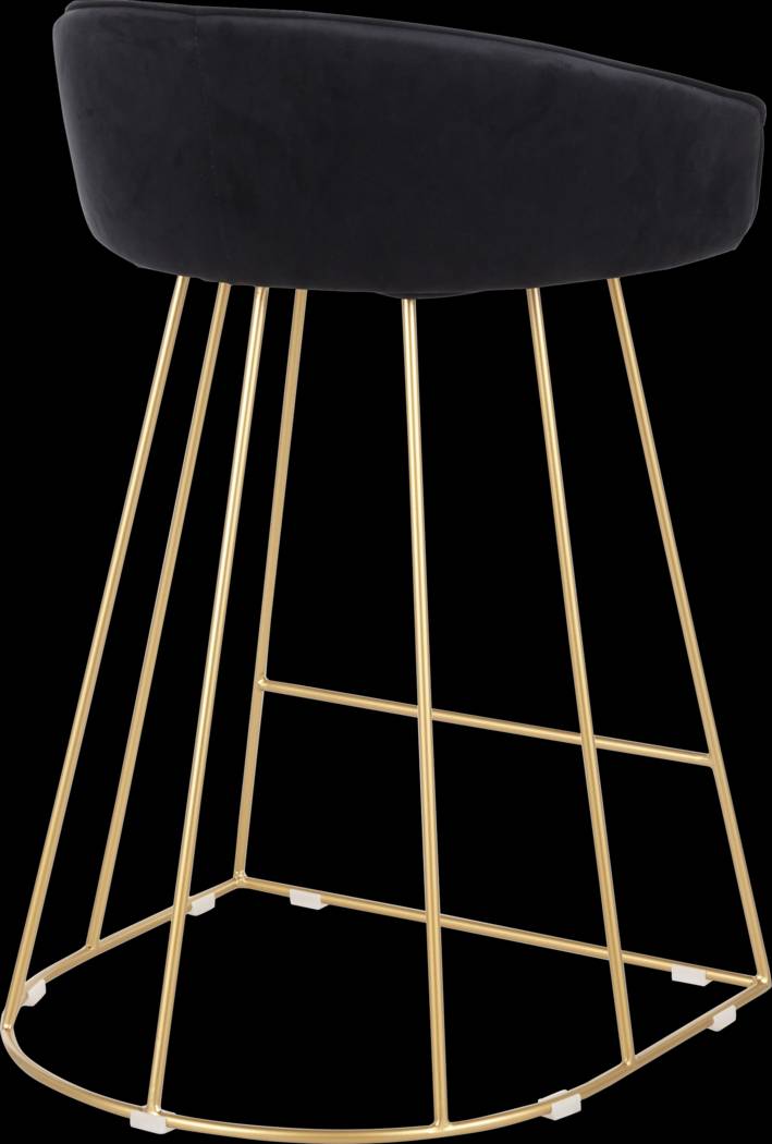 Filia Black Counter Height Stool, Set of 2 - Thumbnail - Image 2