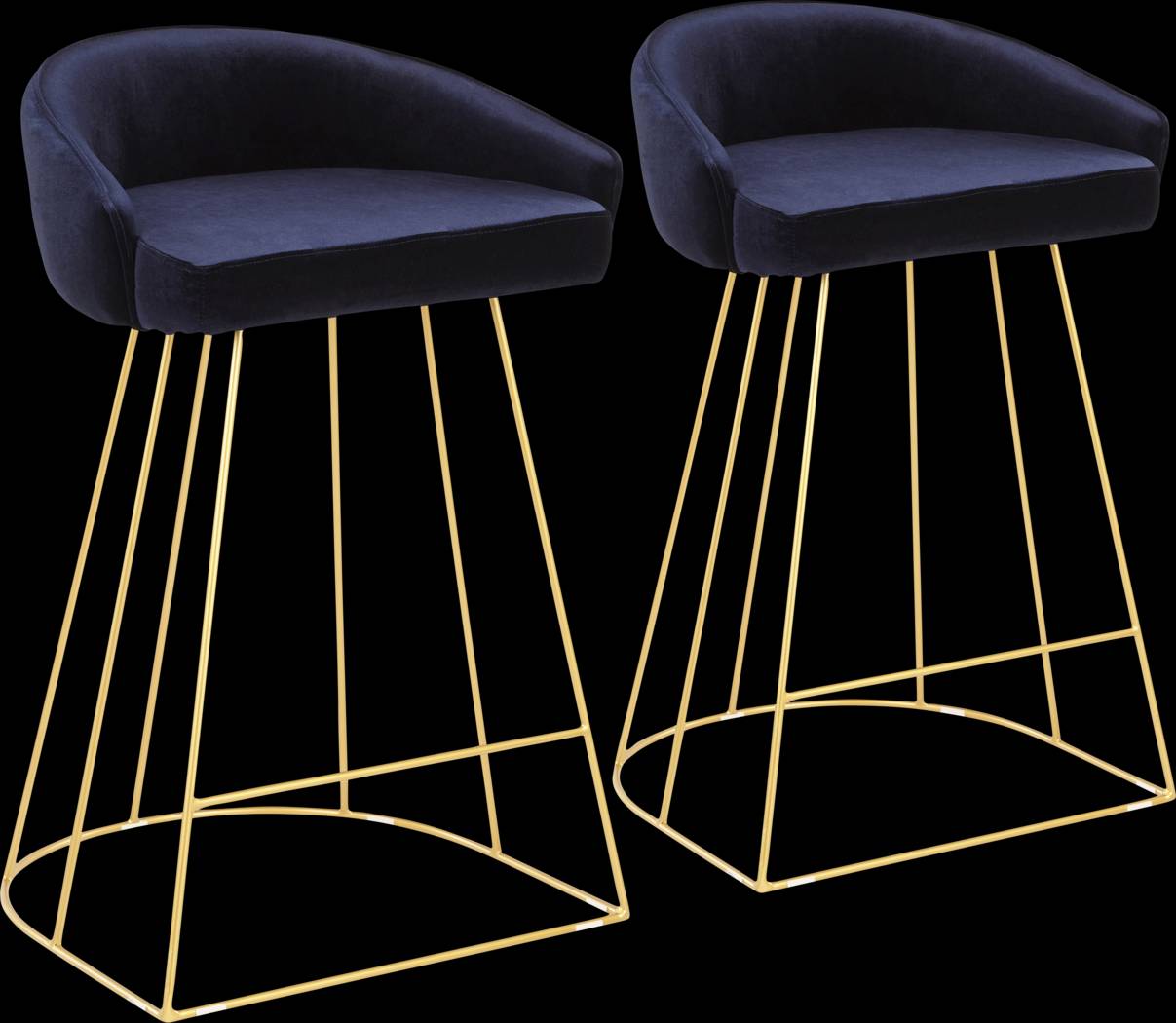 Filia Blue Counter Height Stool, Set of 2 - Thumbnail - Image 1