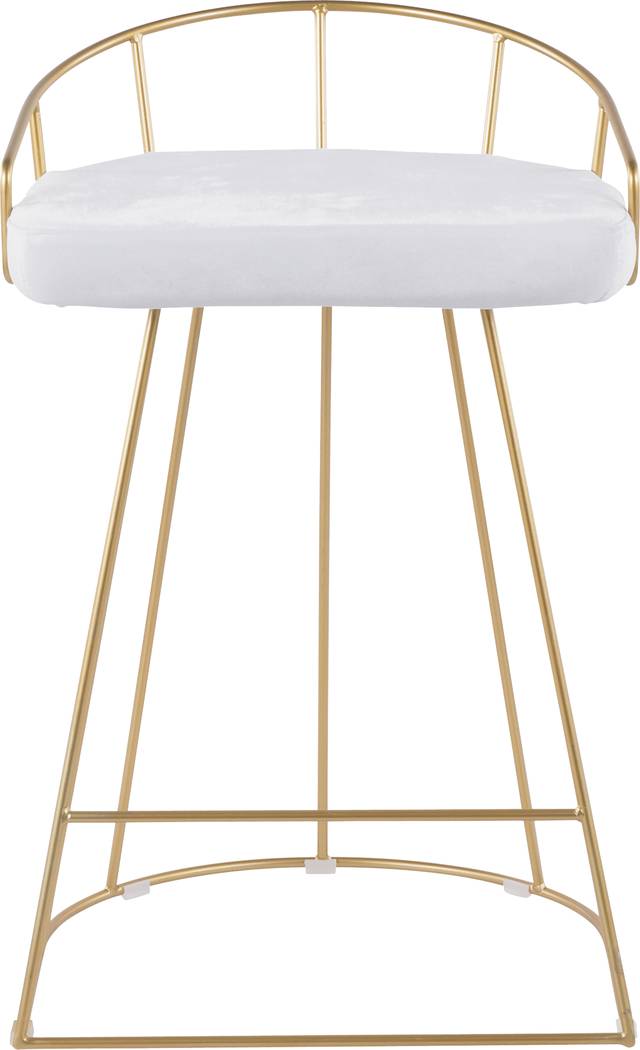 Filia Gold Counter Height Stool, Set of 2 - Thumbnail - Image 4