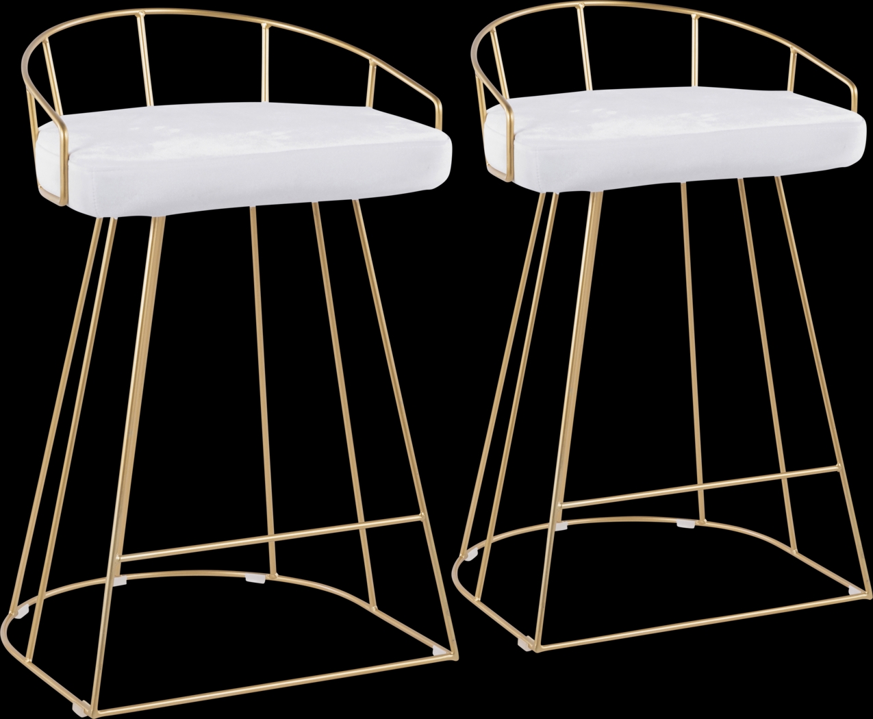 Filia Gold Counter Height Stool, Set of 2 - Thumbnail - Image 1