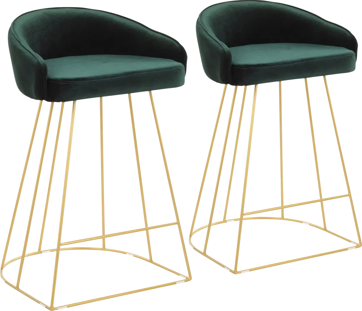 Filia Green Counter Height Stool, Set of 2 - Thumbnail - Image 1