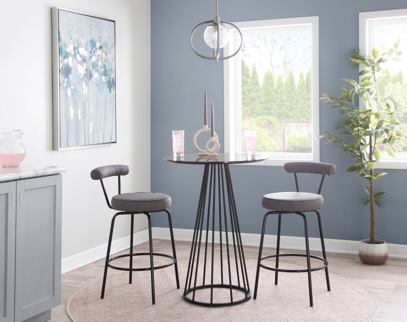 Filia II Black Counter Height Dining Table - Thumbnail - Image 3