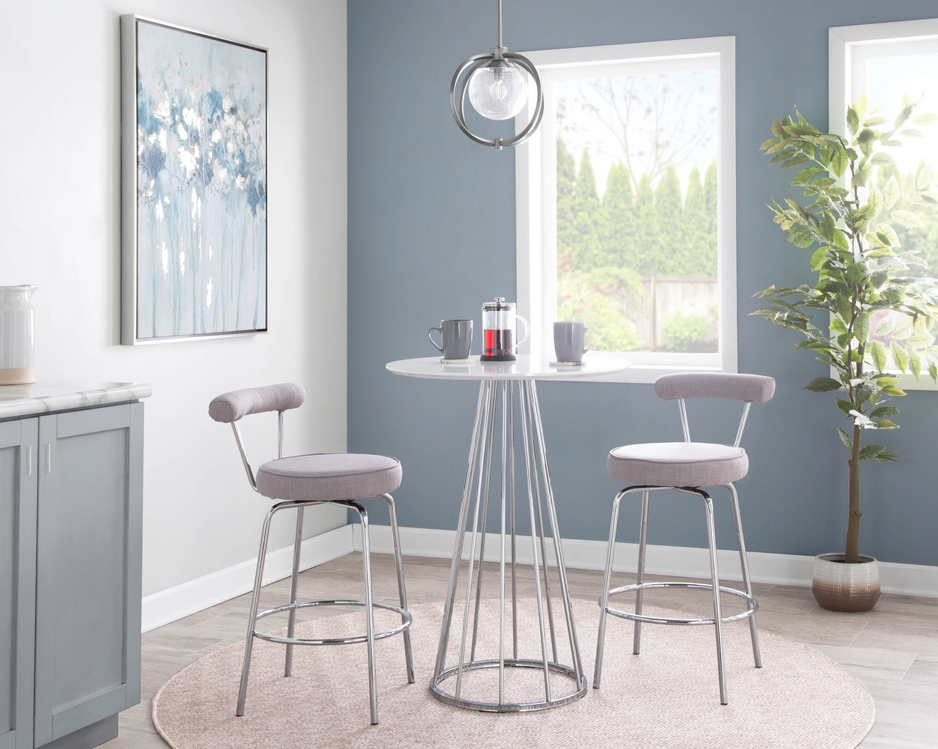 Filia III White Counter Height Dining Table - Thumbnail - Image 3