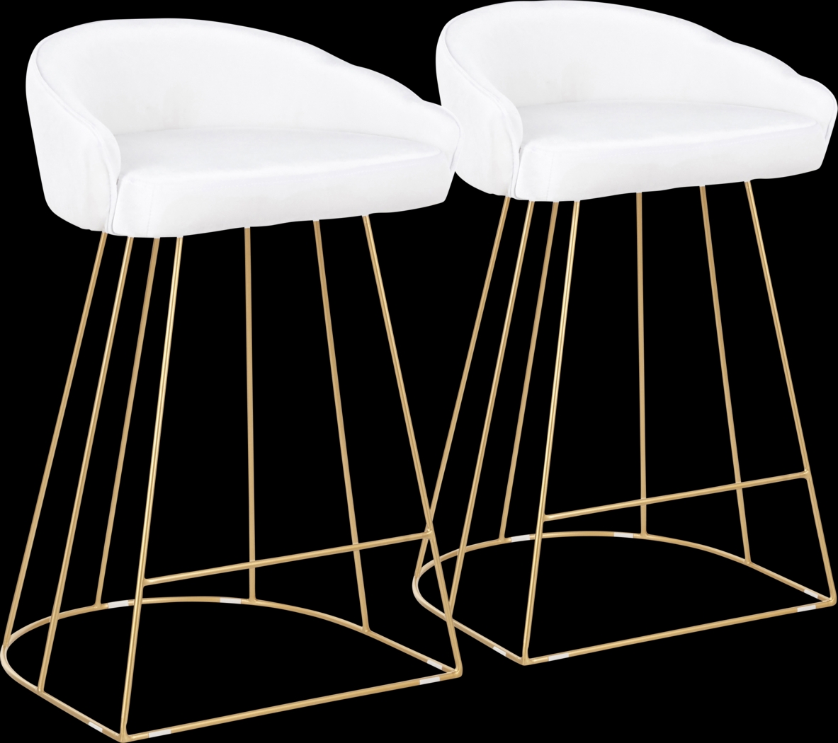 Filia White Counter Height Stool, Set of 2 - Thumbnail - Image 1