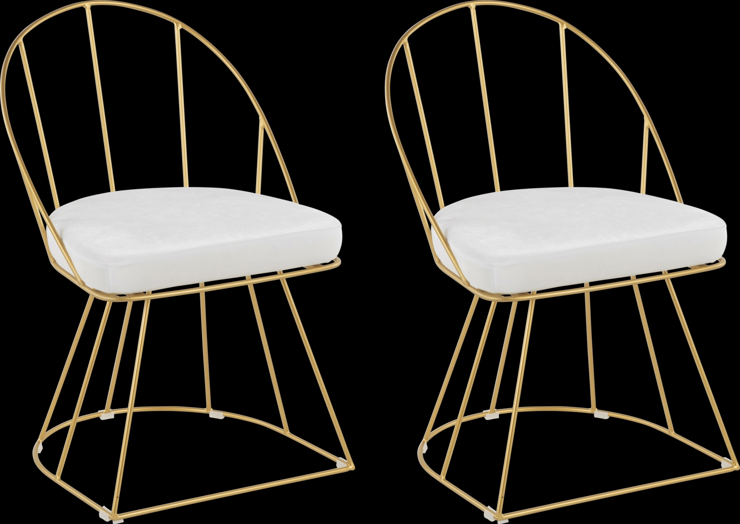 Filia White Dining Chair, Set of 2 - Thumbnail - Image 1