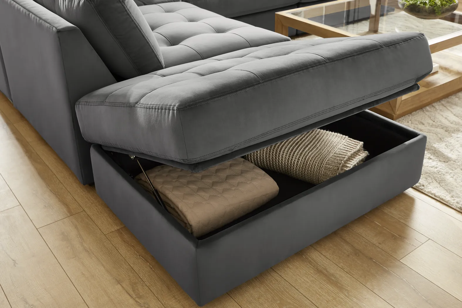 Filmore Gunmetal 4 Pc Sectional - Image 6