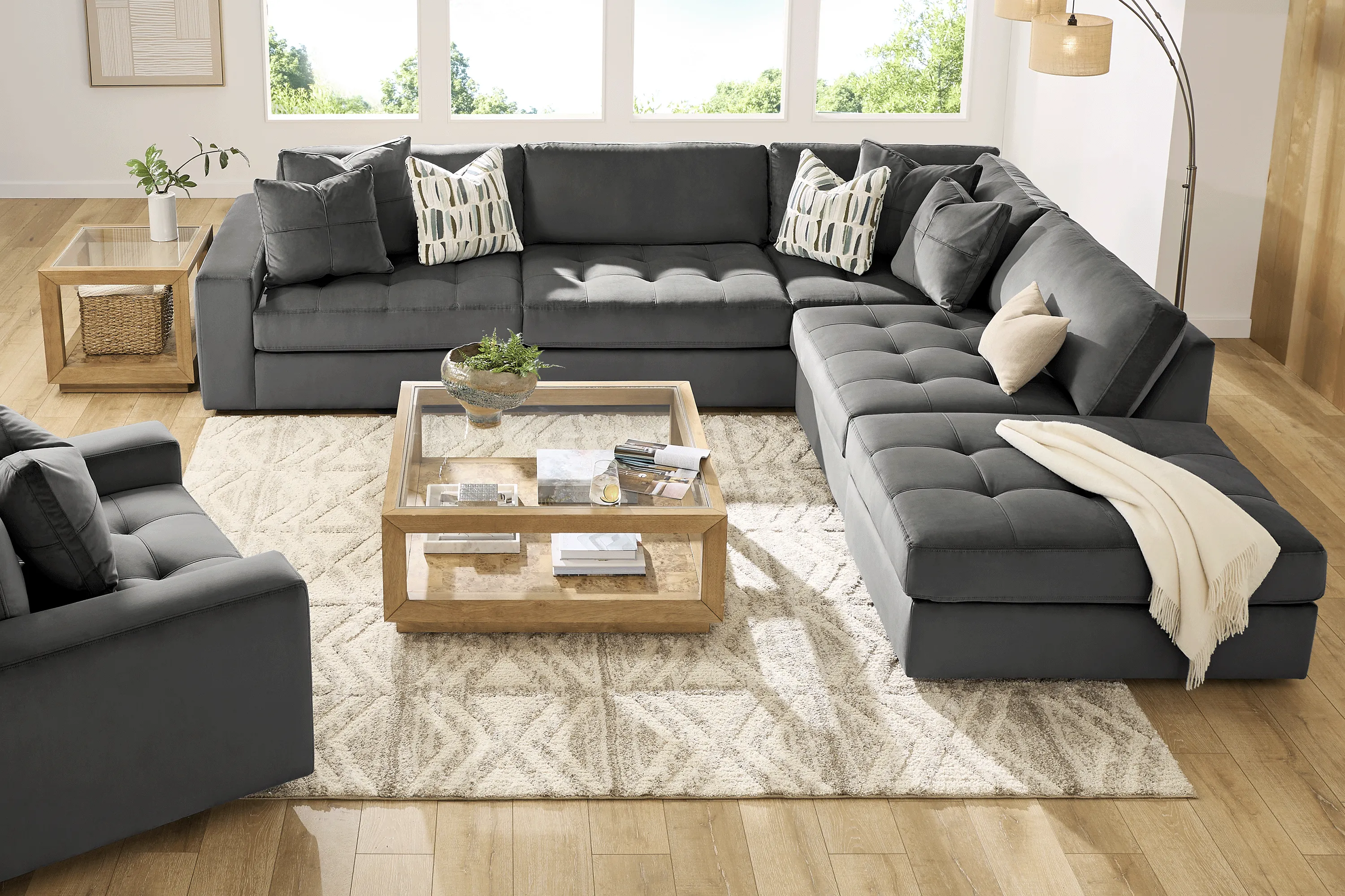 Filmore Gunmetal 5 Pc Sectional - Image 3