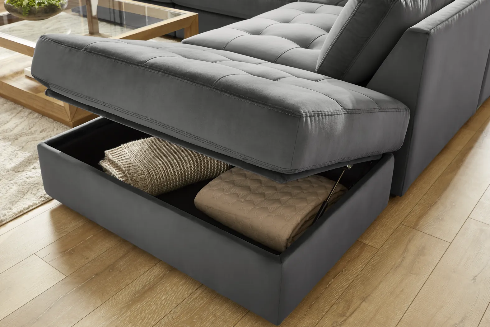 Filmore Gunmetal 5 Pc Sectional - Image 7