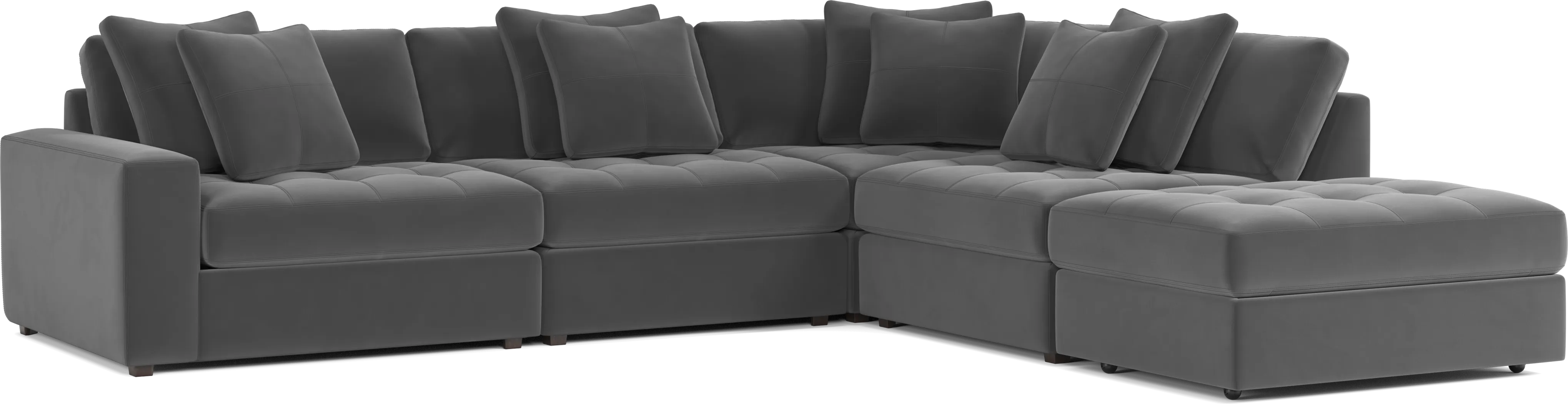 Filmore Gunmetal 5 Pc Sectional - Image 2