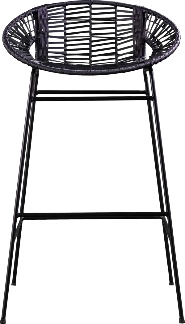 Filoi Black Outdoor Barstool, Set of 2 - Thumbnail - Image 5