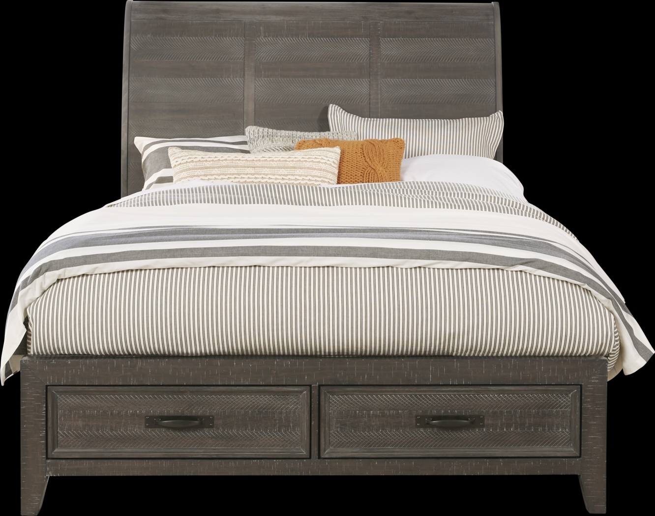 Finlay Espresso 5 Pc Queen Sleigh Bedroom with Storage - Thumbnail - Image 3