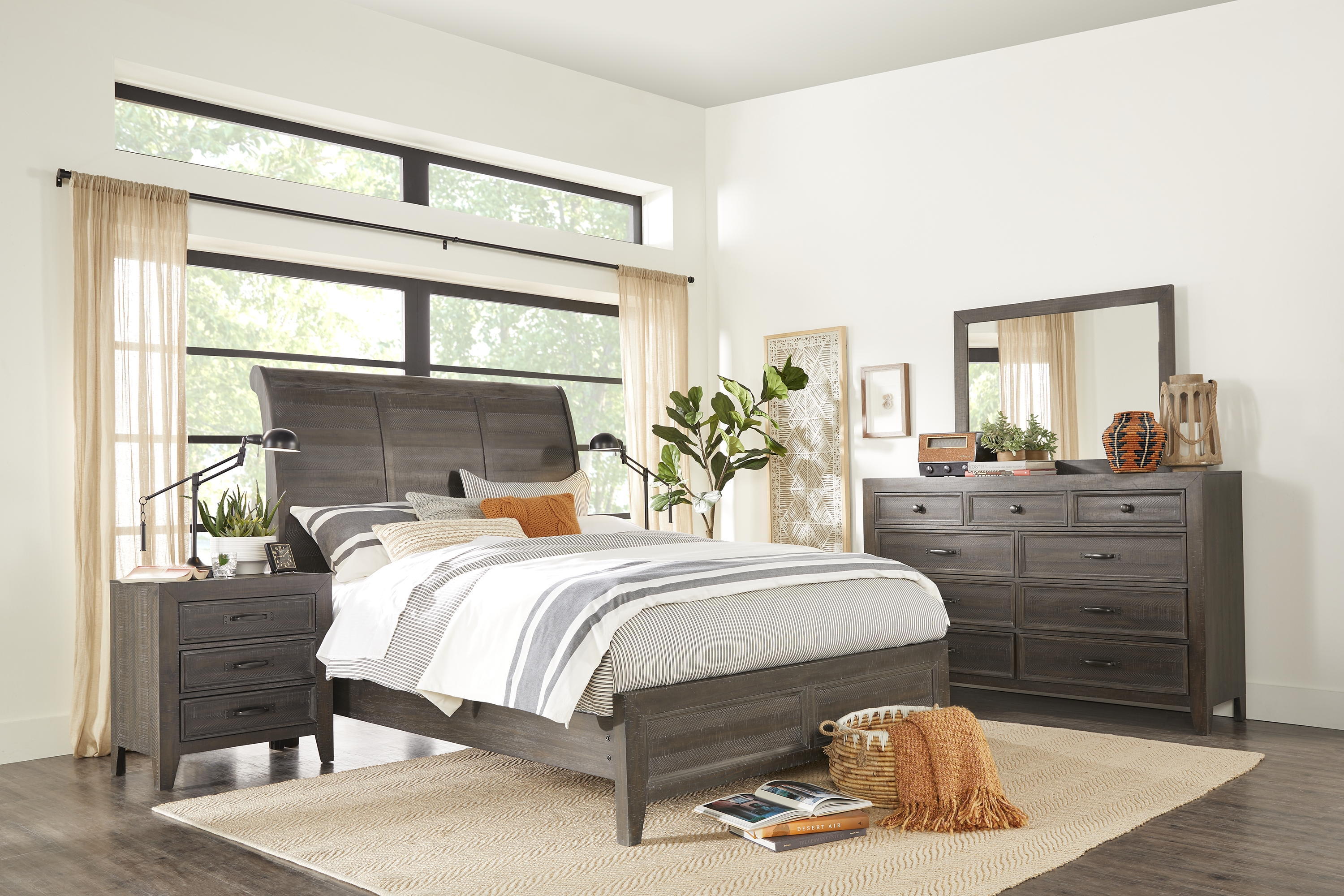 Finlay Espresso 5 Pc King Sleigh Bedroom - Thumbnail - Image 1