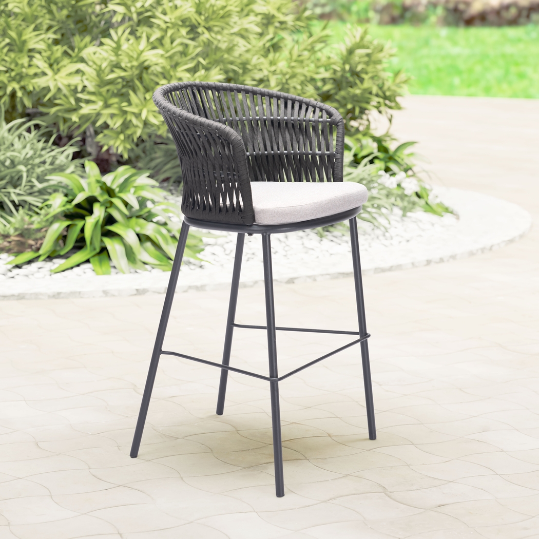 Finneyoaks Black Barstool, Set of 2 - Thumbnail - Image 2