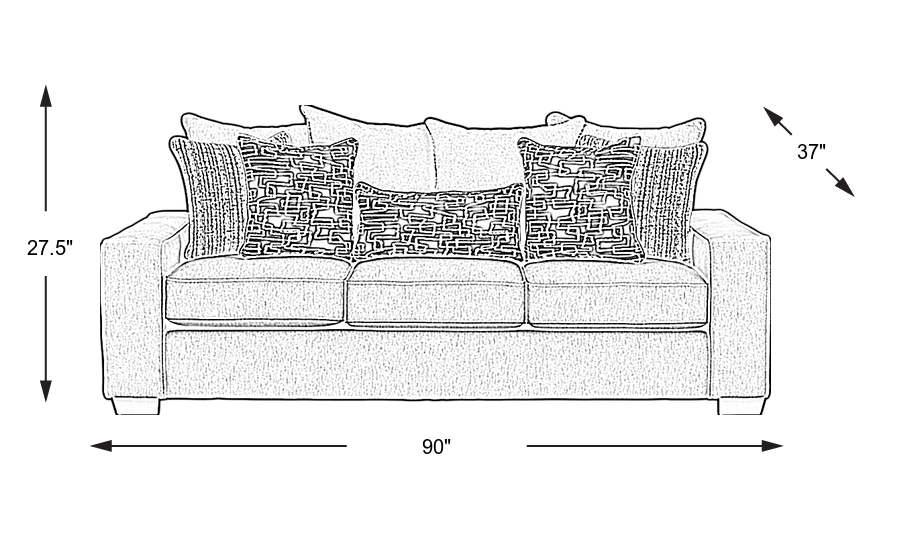 Dimension Image. Please refer to the Dimension Tab on this page for dimension details.