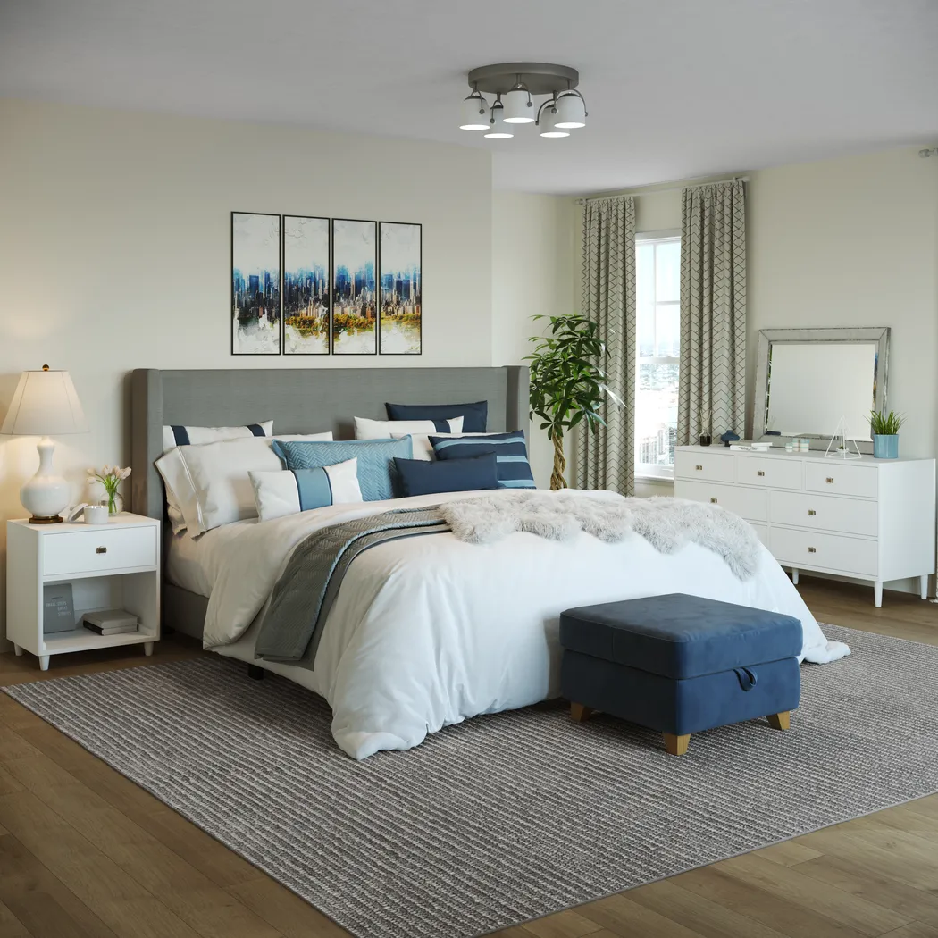 Fionelle Light Gray King Bed - Image 7