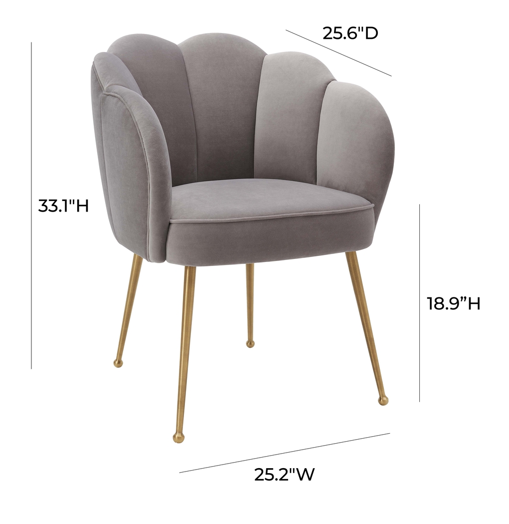 Fiora Elle Gray Arm Chair - Thumbnail - Image 7