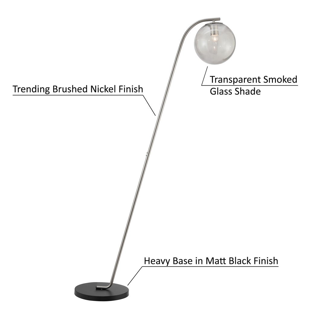 Fiore Point Nickel Floor Lamp - Thumbnail - Image 5