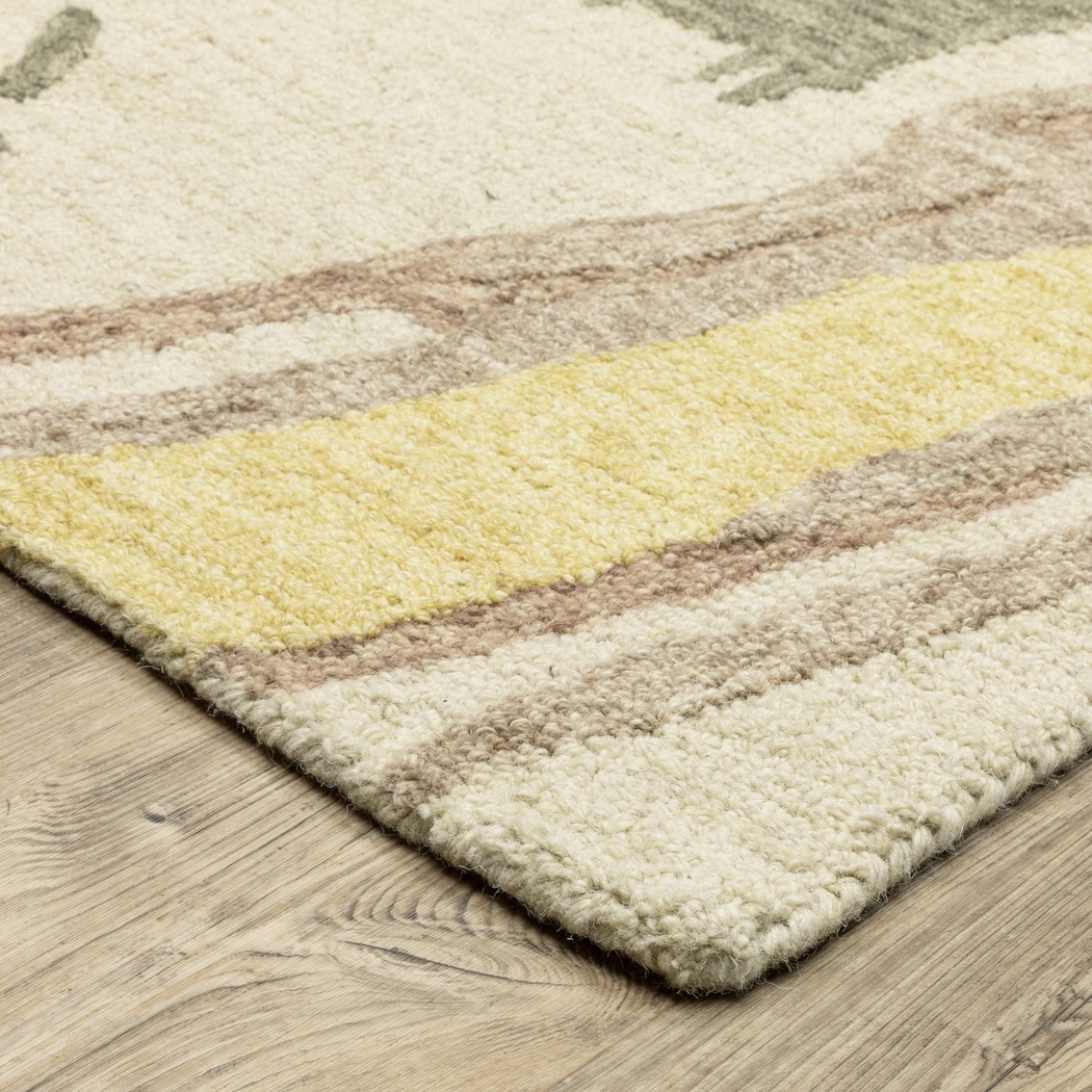 Firdale Yellow 5' x 8' Rug - Thumbnail - Image 3