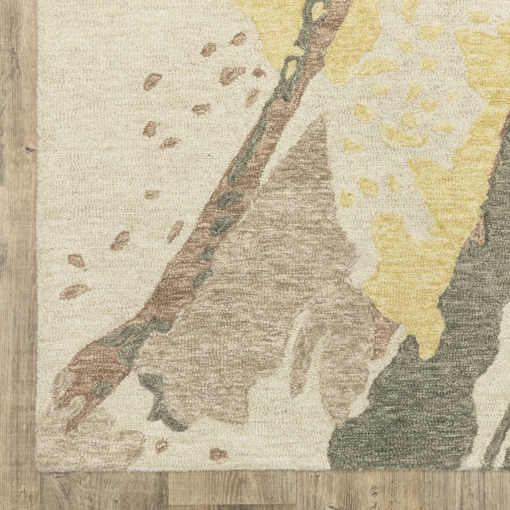 Firdale Yellow 5' x 8' Rug - Thumbnail - Image 4