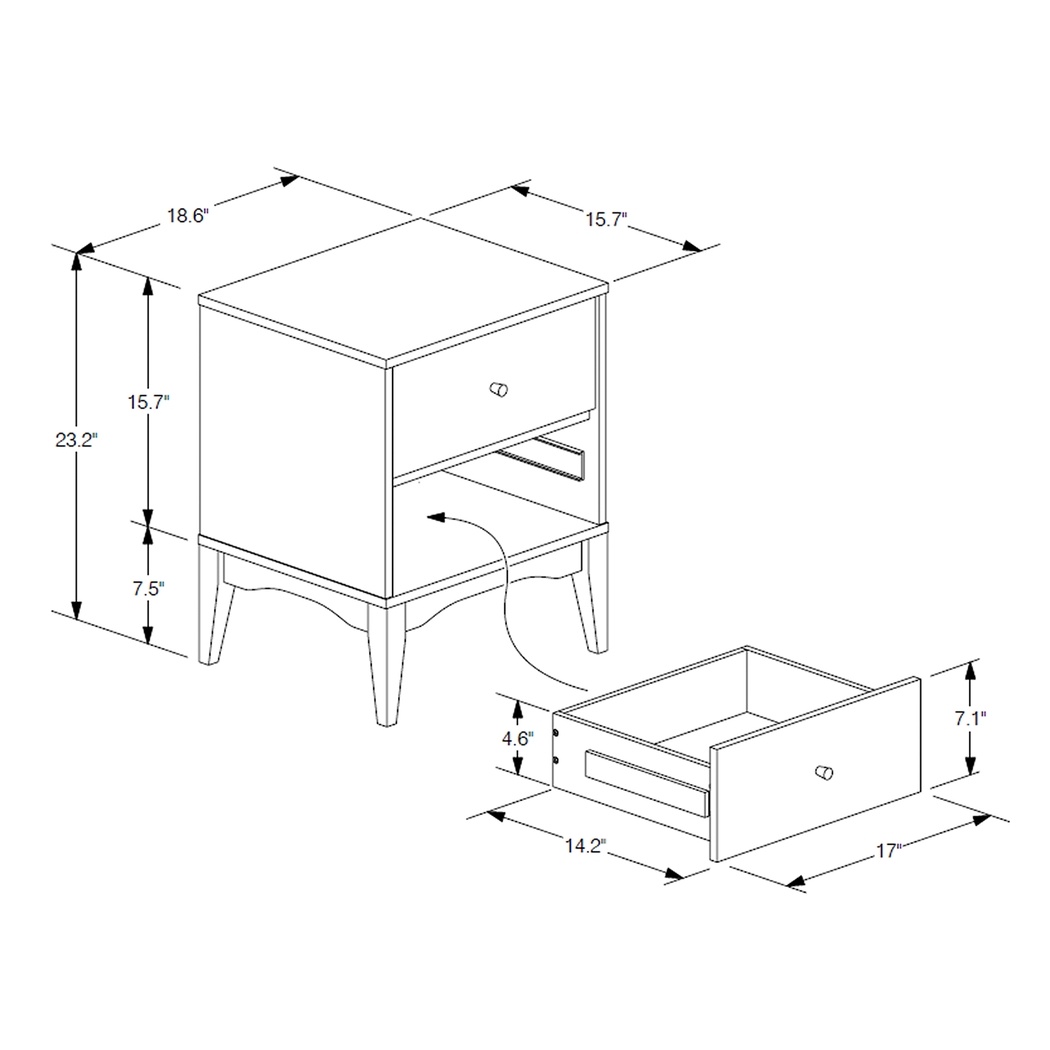 Fireberry Brown Nightstand - Thumbnail - Image 11