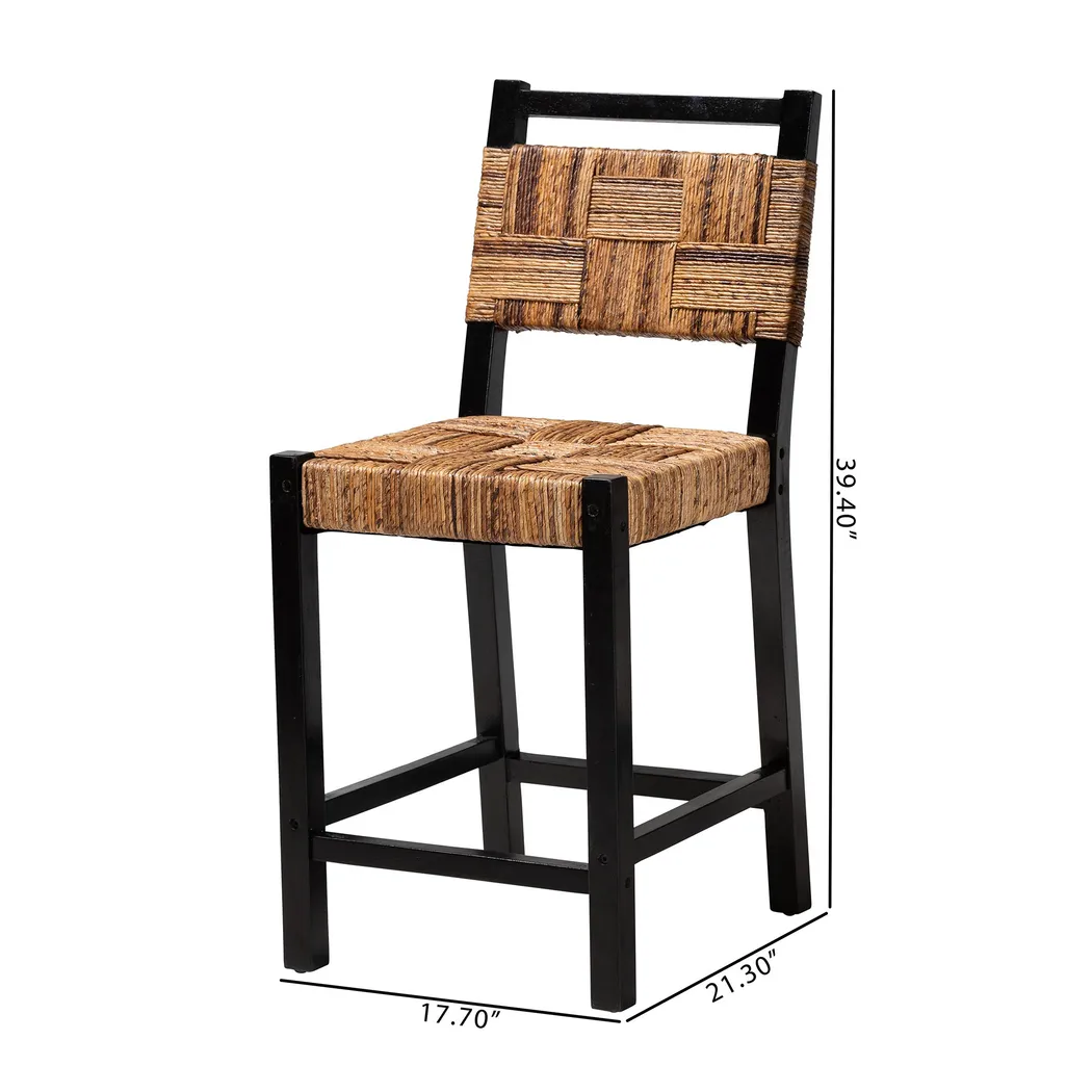 Firecasty Brown and Black Counter Height Stool, Set of 2 - Thumbnail - Image 5