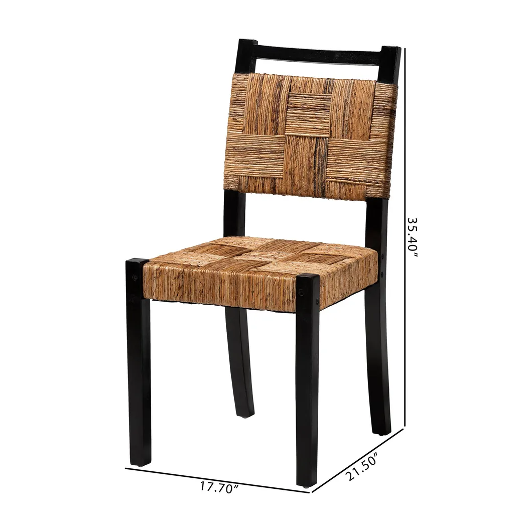 Firecasty Brown and Black Dining Chair, Set of 2 - Thumbnail - Image 3